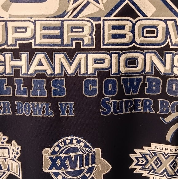 Dallas Cowboys Mens Short Sleeved Tee~5X Super Bowl Champs 2XL NWOT - Picture 9 of 12